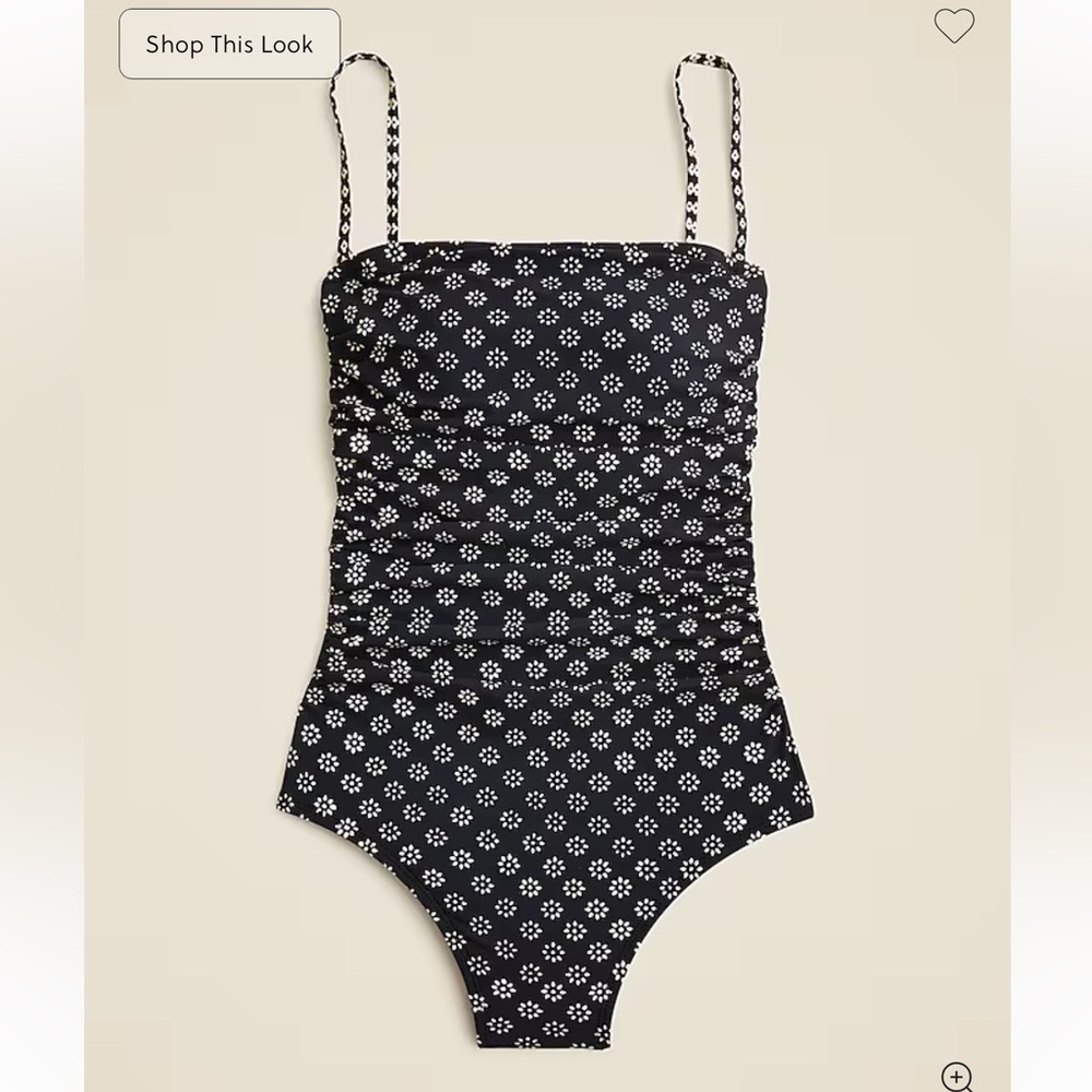 NWT J. Crew Gemma Ruched Bandeau Swimsuit